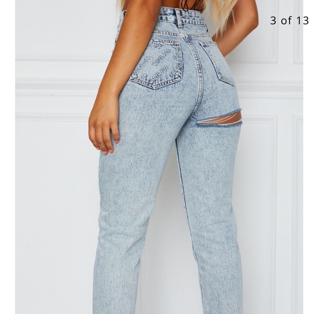 High Waisted Blue Denim Jeans